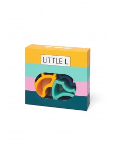 Puzle apilable de nubes de silicona en colores vivos