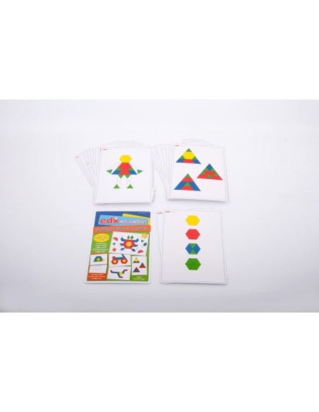 Plantillas patrón para bloques geométricos de colores