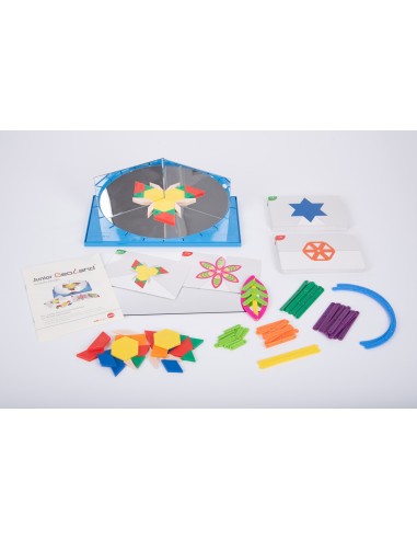 Set de piezas y espejos con ángulo para crear simetrías Junior Geoland