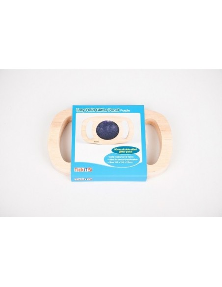 Panel de madera con purpurina púrpura