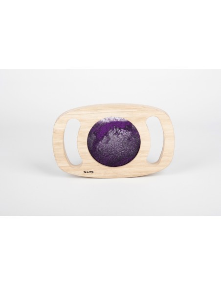 Panel de madera con purpurina púrpura