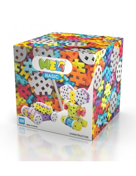 Bloques de construcción Meli Basic Constructor, 200 piezas