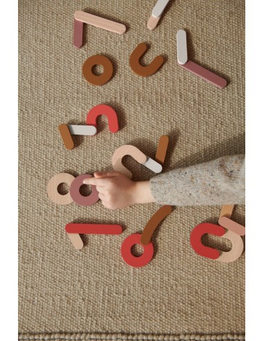 Piezas magnéticas de construcción de números, multicolor verde