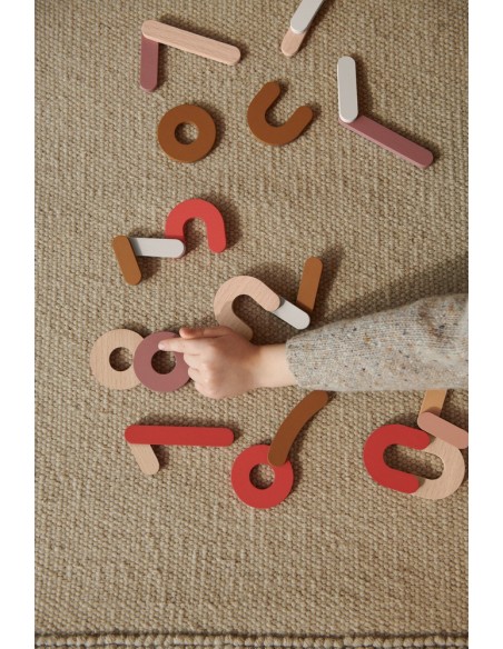 Piezas magnéticas de construcción de números, multicolor verde