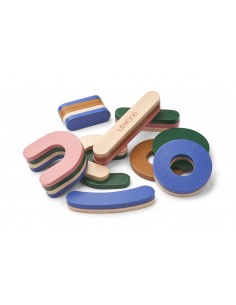 Piezas magnéticas de construcción de números, multicolor verde 2