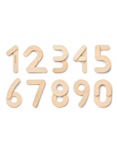Piezas magnéticas de construcción de números, color natural