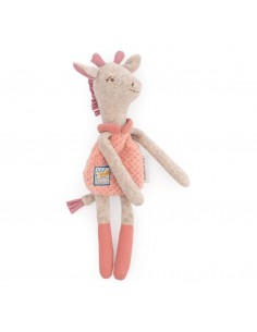 Doudou de jirafa con sonajero, colección Baobab