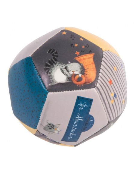 Pelota suave de 10 cm, colección Moustaches