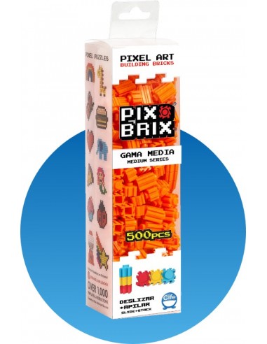 Pack de 500 piezas Pix Brix, naranja