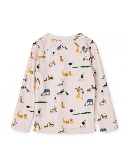 Camiseta de natación anti-UV Noah - modelo All Together, color arena