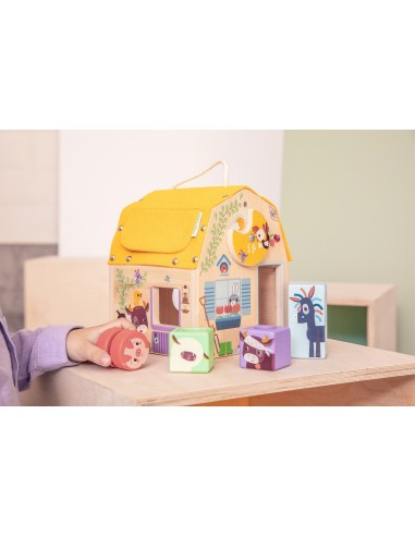 Casita de madera de formas y sonidos