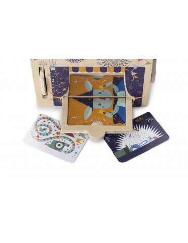 Casita de madera de descubrimiento de ilusiones ópticas