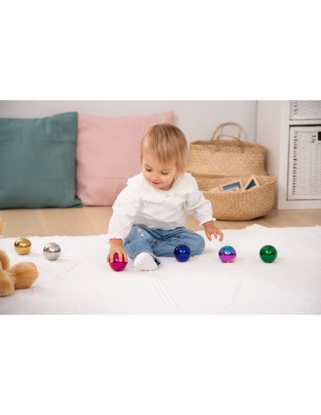 Pelotas misteriosas reflectivas de colores