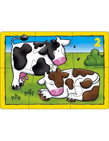 Puzle progresivo Granja 4 en caja, de 4, 6, 8 y 12 piezas