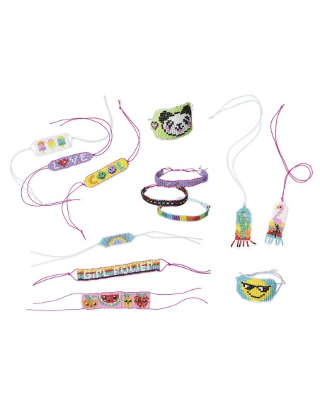 Set para tejer 13 joyas de cuentas con un telar