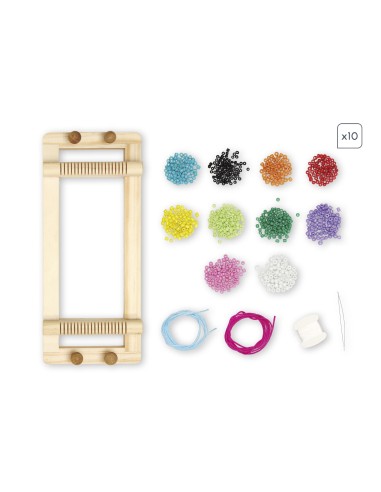 Set para tejer 13 joyas de cuentas con un telar
