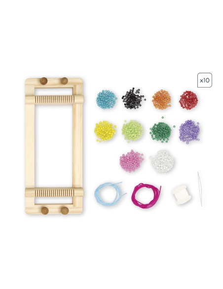 Set para tejer 13 joyas de cuentas con un telar