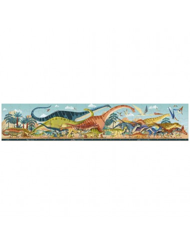 Puzle panorámico Dinosaurios, de 100 piezas
