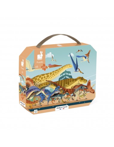 Puzle panorámico Dinosaurios, de 100 piezas