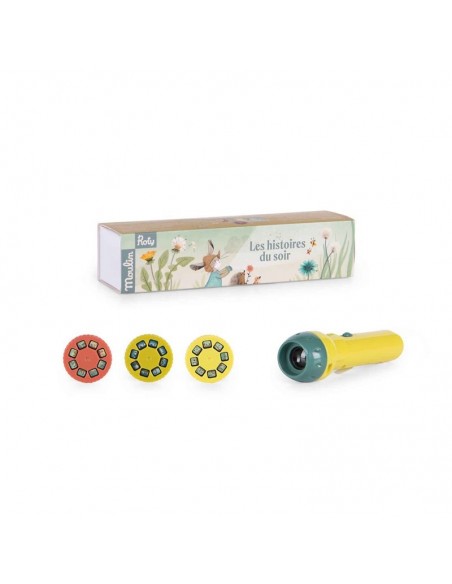 Linterna proyector de historias, colección Trois petits lapins