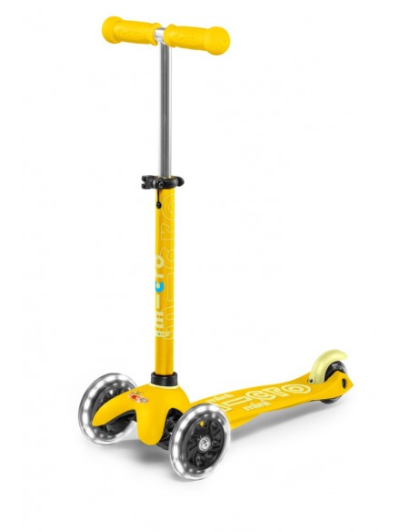 Patinete Mini Micro Deluxe amarillo con luces