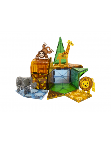 Set de 25 piezas magnéticas Safari animals