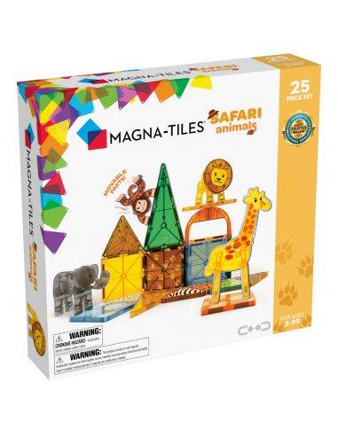 Set de 25 piezas magnéticas Safari animals