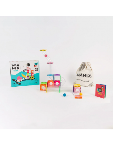 50 piezas magnéticas de construcción Tobogán Imanix