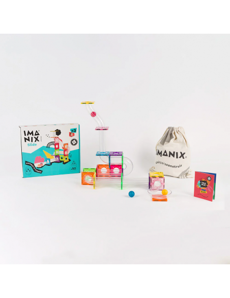 50 piezas magnéticas de construcción Tobogán Imanix
