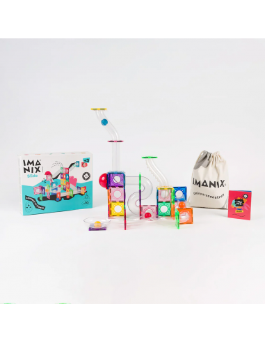 70 piezas magnéticas de construcción Tobogán Imanix
