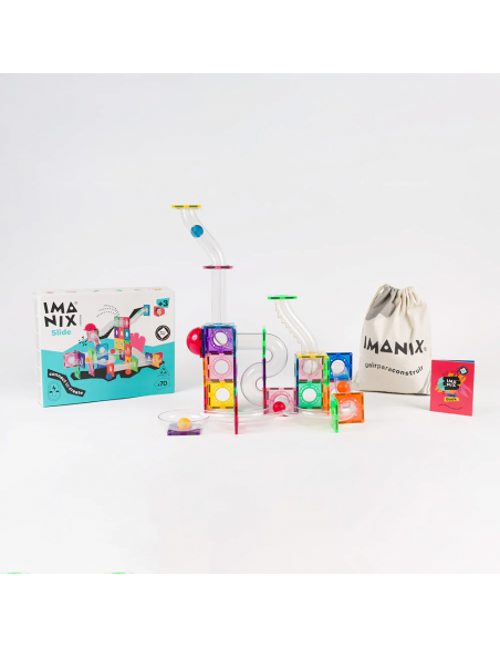 70 piezas magnéticas de construcción Tobogán Imanix