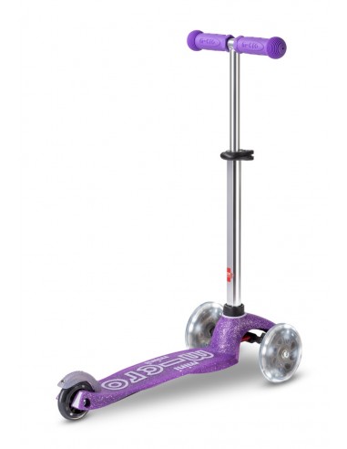 Patinete Mini Micro Deluxe lila con purpurina y luces