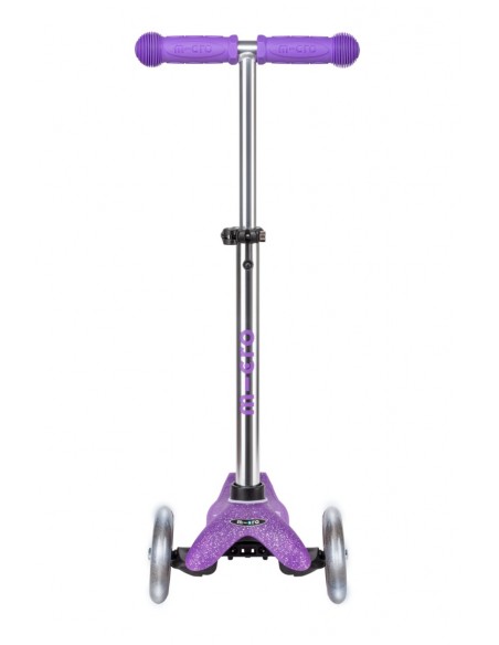 Patinete Mini Micro Deluxe lila con purpurina y luces
