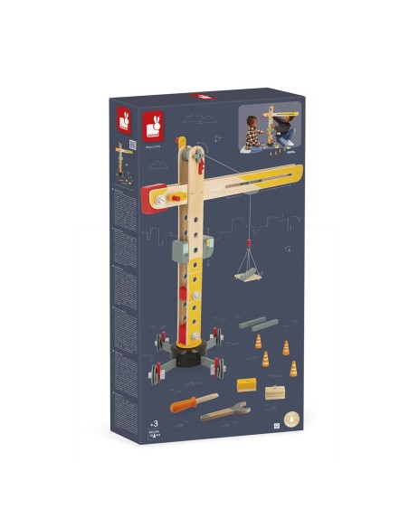 Gran grúa de madera