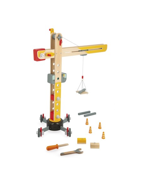 Gran grúa de madera