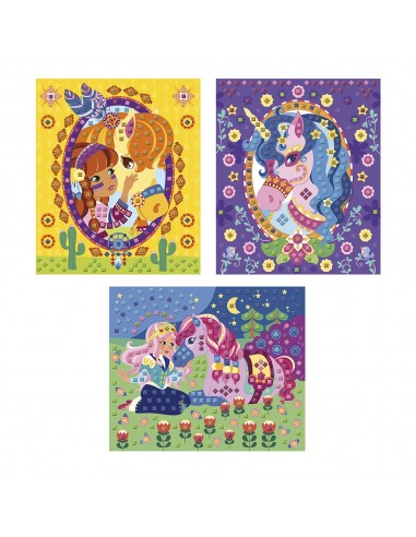 Set de mosaicos de ponis y unicornios