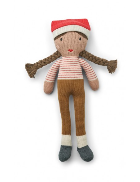 Muñeca de Navidad Johanna, color caramelo