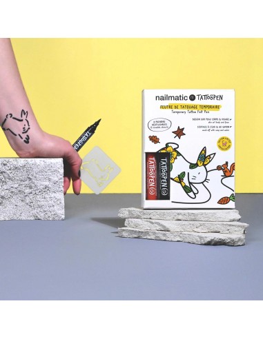 Set de dos bolígrafos para tatuajes y plantillas, modelo Bunny