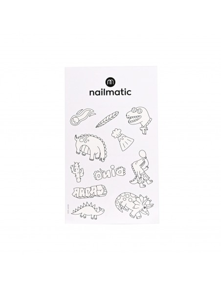 Tatuajes temporales para colorear, modelo Dinosaurs