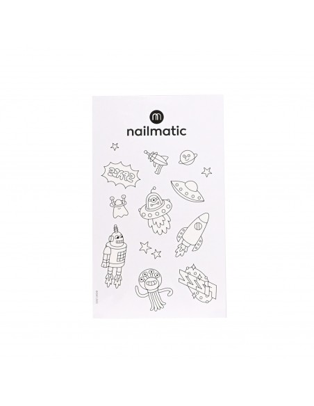 Tatuajes temporales para colorear, modelo Galaxy