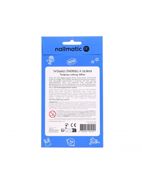 Tatuajes temporales para colorear, modelo Galaxy