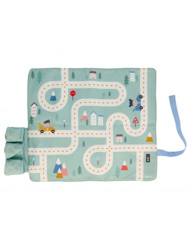 Juego de mantel con circuito y tres coches