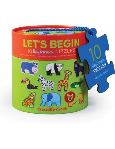 Set de 10 puzles Let's begin Jungle, de 2 piezas