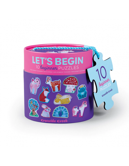 Set de 10 puzles Let's begin Unicorn, de 2 piezas