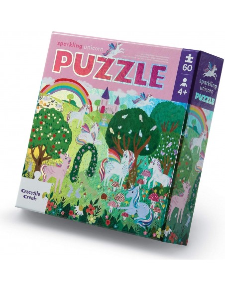 Puzle holográfico Sparkling unicorn, de 60 piezas