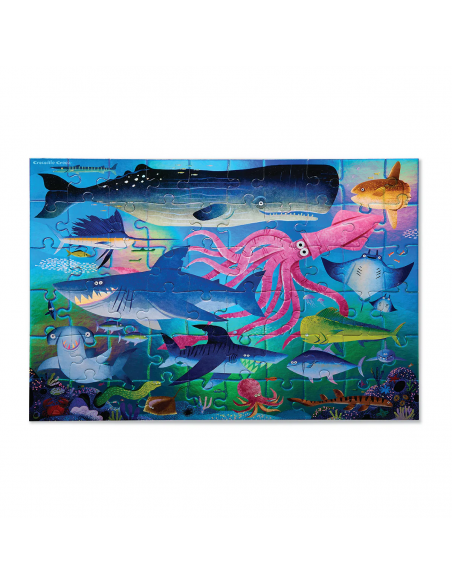 Puzle holográfico Shimmering shark, de 60 piezas