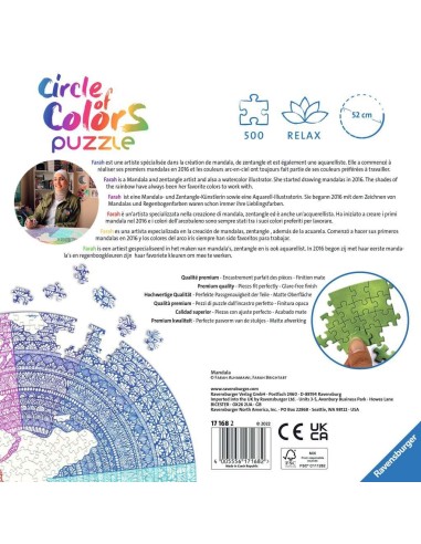 Puzle Mandala, colección Circle of colors, de 500 piezas