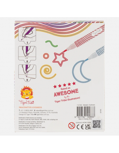 Metallic outline markers