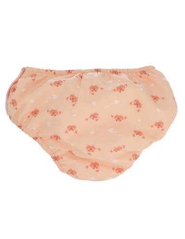 Bañador pañal Crab, color coral