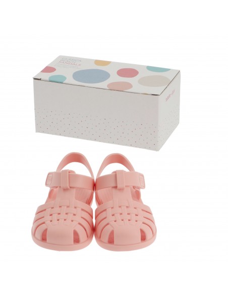 Cangrejera Igor con velcro, color pink quartz